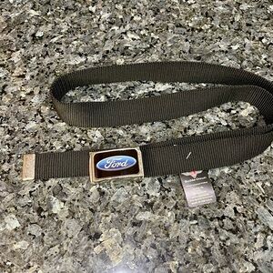 NWT Ford Buckle-Down Black Belt with Silver Buckle One Size